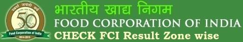 FCI Result Cutoff Marks Merit List Score Card