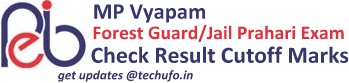 MP Vyapam Forest Guard Jail Prahari Result Merit List Cut off Marks