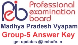 MP Vyapam Lab Technician Answer Key Download MPPEB Group 5 Exam Model Answers PDFs