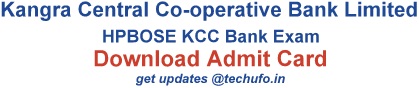 KCCB Admit Card Download