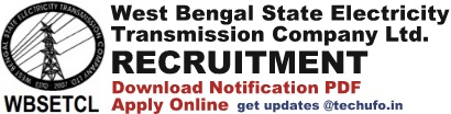 WBSETCL Recruitment Notification & Application Form