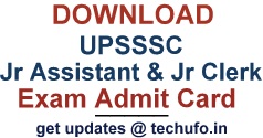 UPSSSC JA Junior Clerk Admit Card