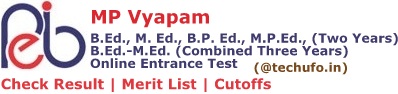 MP B.Ed. M.Ed. Result