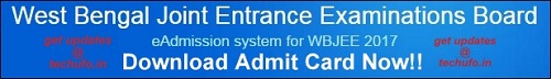 WBJEE Admit Card Download