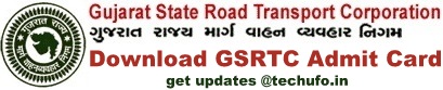 GSRTC Clerk Admit Card Call Letter download