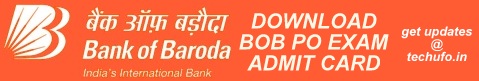 BOB PO Admit Card Download