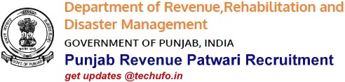 Punjab Revenue Patwari Recruitment Notification Online Application Form