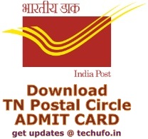 TN Postal Circle Admit Card 2016 2017
