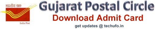 Gujarat Postal Circle MTS Admit Card