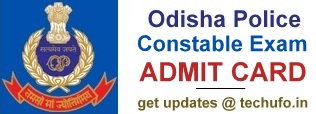 Odisha Police Constable Exam Admit Card Download