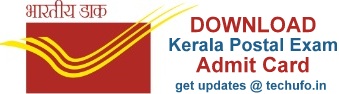 Kerala Postal Exam Date and Admit Card