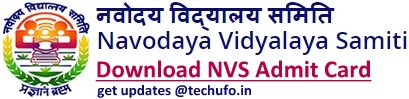 Navodaya Vidyalaya Samiti Admit Card Download NVS Call Letter