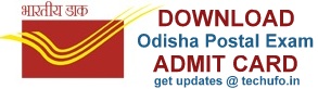 Odisha Postal Exam Admit Card