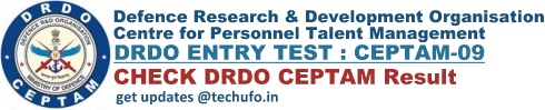 DRDO CEPTAM 9 Result Cut off Marks Merit List Download