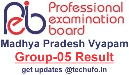 MP Vyapam Group 5 Result MPPEB Pharmacist Lab Technician Cutoff Marks & Merit List