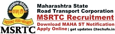 MSRTC Recruitment Notification ST Mahamandal Bharti Apply Online Application Form