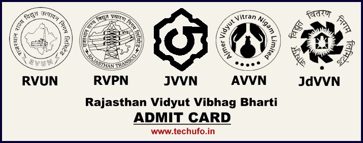 RVUNL Admit Card Download JEN AEN IA Jr Chemist Call Letter JVVNL Hall Ticket