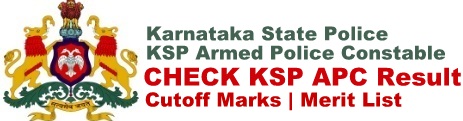 KSP Armed Police Constable Result Cut off Marks Merit List Download