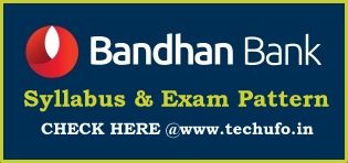 Bandhan Bank Exam Syllabus Pattern