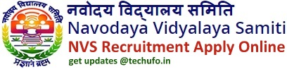NVS Recruitment Notification Navodaya Vidyalaya Samiti Apply Online