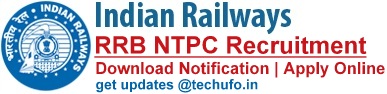 RRB Non Technical Recruitment Railway NTPC Notification Apply Online Application Form