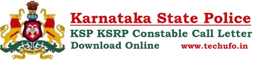 KSP KSRP Constable Admit Card SRPC Call Letter Download