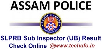Assam Police SI Result SLPRB Sub Inspector UB Merit List Cutoff Marks