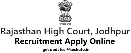 Rajasthan High Court Recruitment RHC Bharti Notification Apply Online