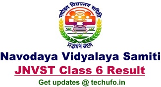 Navodaya JNVST Class 6 Result JNV Class-VI Selection Test Merit List Region wise