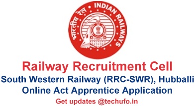RRC SWR Apprentice Recruitment Hubli Notification & Online Application Form