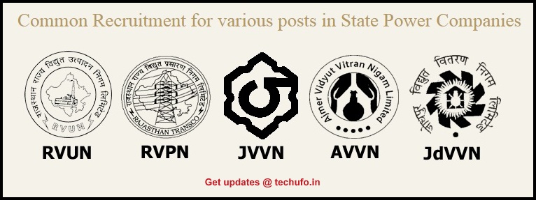 RVPN Recruitment JVVNL RVUNL JdVVNL AVVNL Notification Rajasthan Vidyut Vibhag Bharti Online Application Form