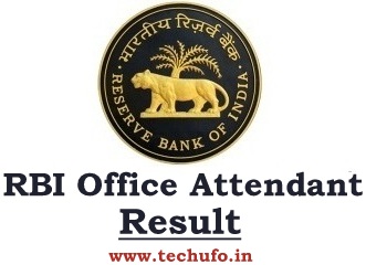 RBI Office Attendant Result Online Exam Merit List Cutoff Marks Scorecard