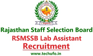 RSMSSB Rajasthan Lab Assistant Recruitment Apply Online Application Form RSSB Notification