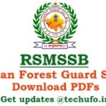 Rajasthan Forest Guard Syllabus Download RSMSSB Forester Exam Pattern Previous Papers