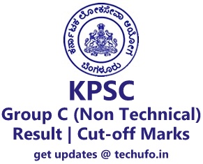 KPSC Group C Non Technical Result Cutoff Marks Merit List