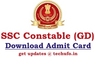SSC Constable GD Admit Card Download General Duty Exam Hall Ticket Call Letter Region wise