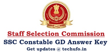 SSC Constable GD Answer Key Download Tentative Answer Sheet Final Paper Solution Sets PDF
