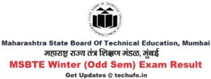 MSBTE Result Winter 2023 2024 (Out) Direct Link @msbte.org.in Diploma