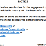 SBI Notice for Deferment of Apprentice Online Exam 2021
