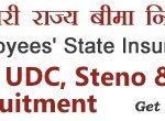 ESIC Recruitment Notification Apply Online MTS UDC Steno Vacancies www.esic.nic.in