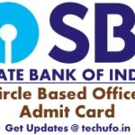 SBI CBO Admit Card Download State Bank of India Circle Based Officer Exam Call Letter sbi.co.in