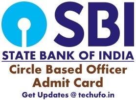 SBI CBO Admit Card Download State Bank of India Circle Based Officer Exam Call Letter sbi.co.in