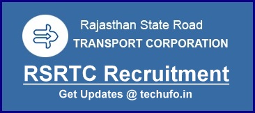 RSRTC Recruitment Online Application Rajasthan Roadways Driver Conductor Bharti Notification Apply Form
