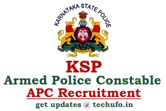 KSP Armed Police Constable Recruitment APC (CAR DAR) Notification Apply Online Application Form