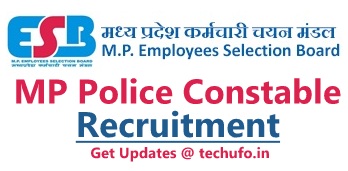MP Police Constable Recruitment Bharti Notification Apply Online MPESB Application Form esb.mponline.gov.in