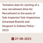 KP SI 2023 New Recruitment Drive Starting Date