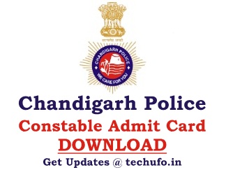 Chandigarh Police Constable Admit Card Download Call Letter Hall Ticket